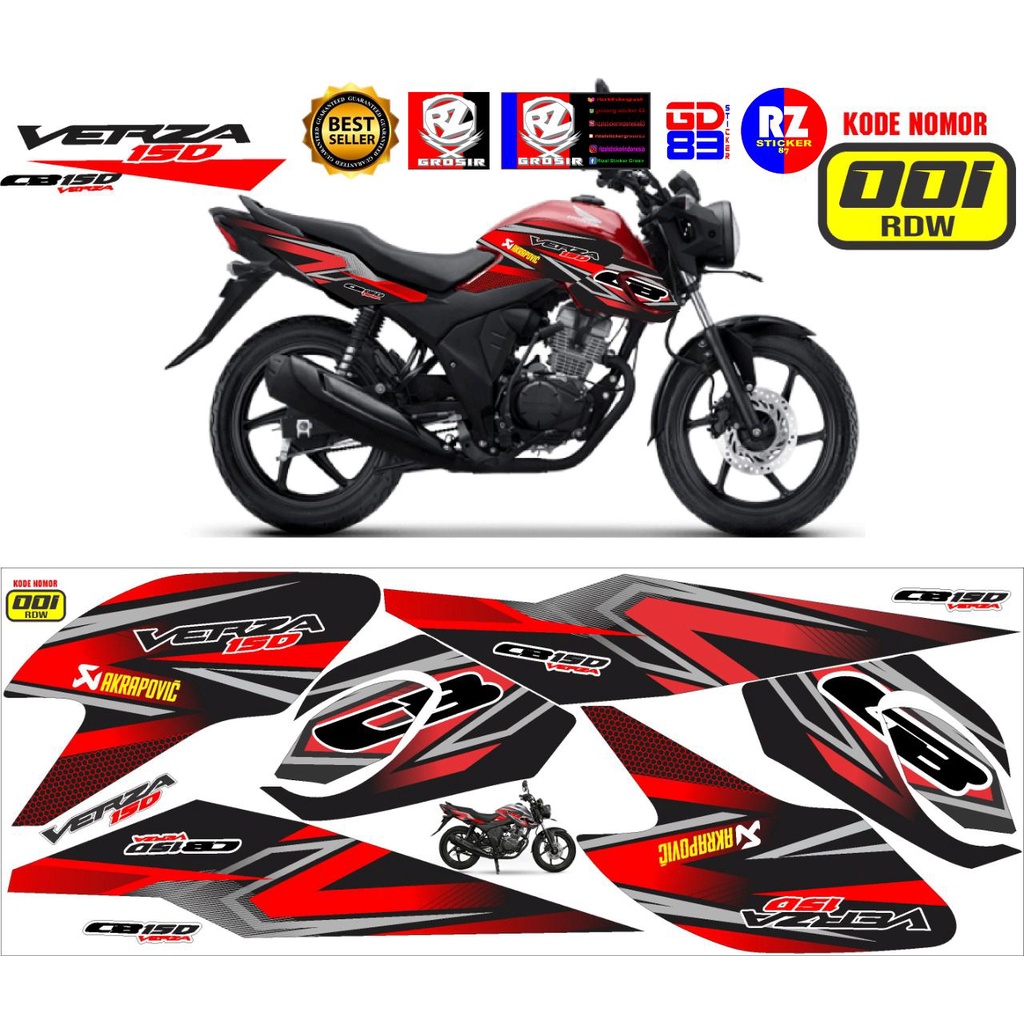 Striping sticker honda cb 150 verza  decal cb 150 verza  variasi cb 150 verza