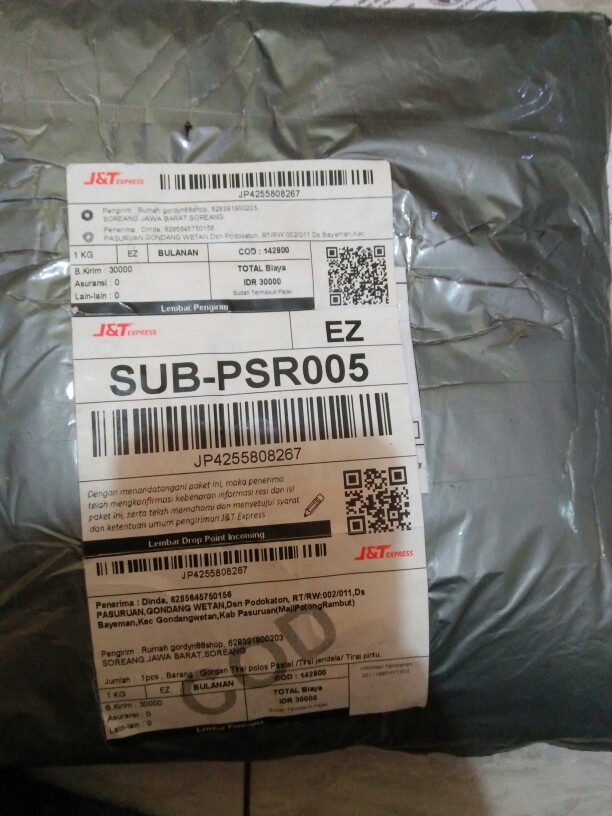 Gorden Blackout Tirai Polos Imfort / Tirai Jendela/ Tirai Pintu Rumah