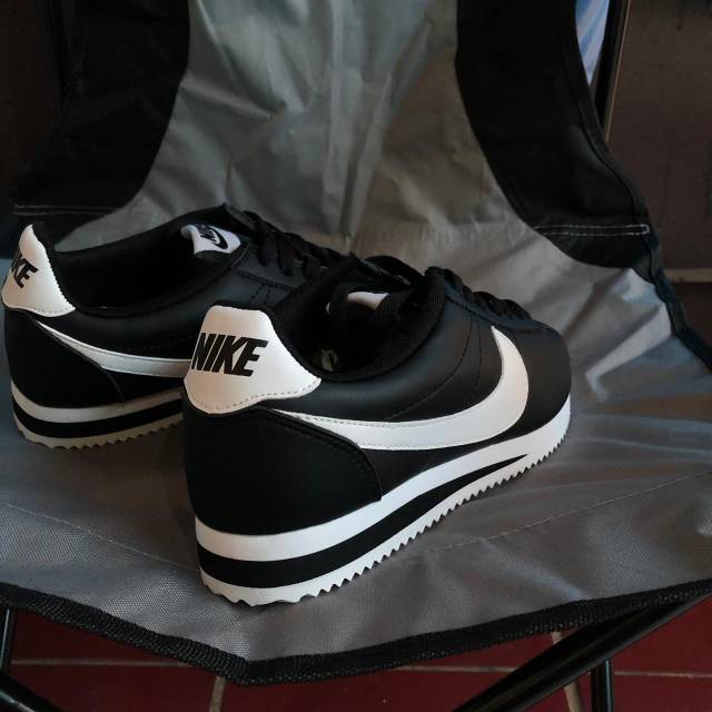 NIKE CORTEZ CLASSIC LEATHER BLACK WHITE ORIGINAL