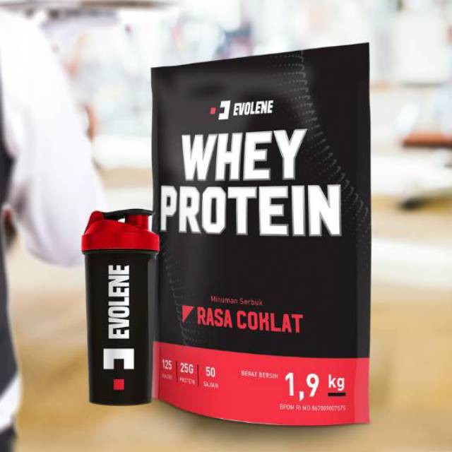 EVOLENE WHEY PROTEIN 1.9 Kg BPOM HALAL SUSU GYM MINUMAN PEMBENTUKAN OTOT / Evolene Protein 1.9Kg