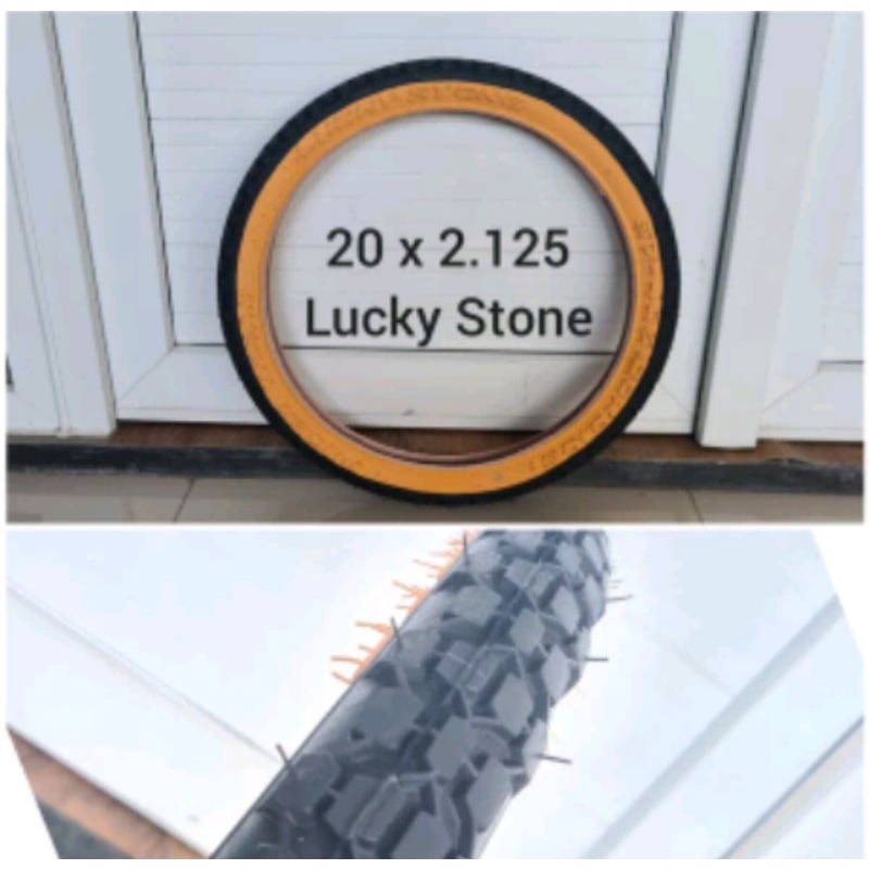 Ban Luar Lucky Stone Power Tread Ukuran Size 20 x 2.125 Bmx Sepeda Lipat 406 Alias 20 Murni ban sepeda