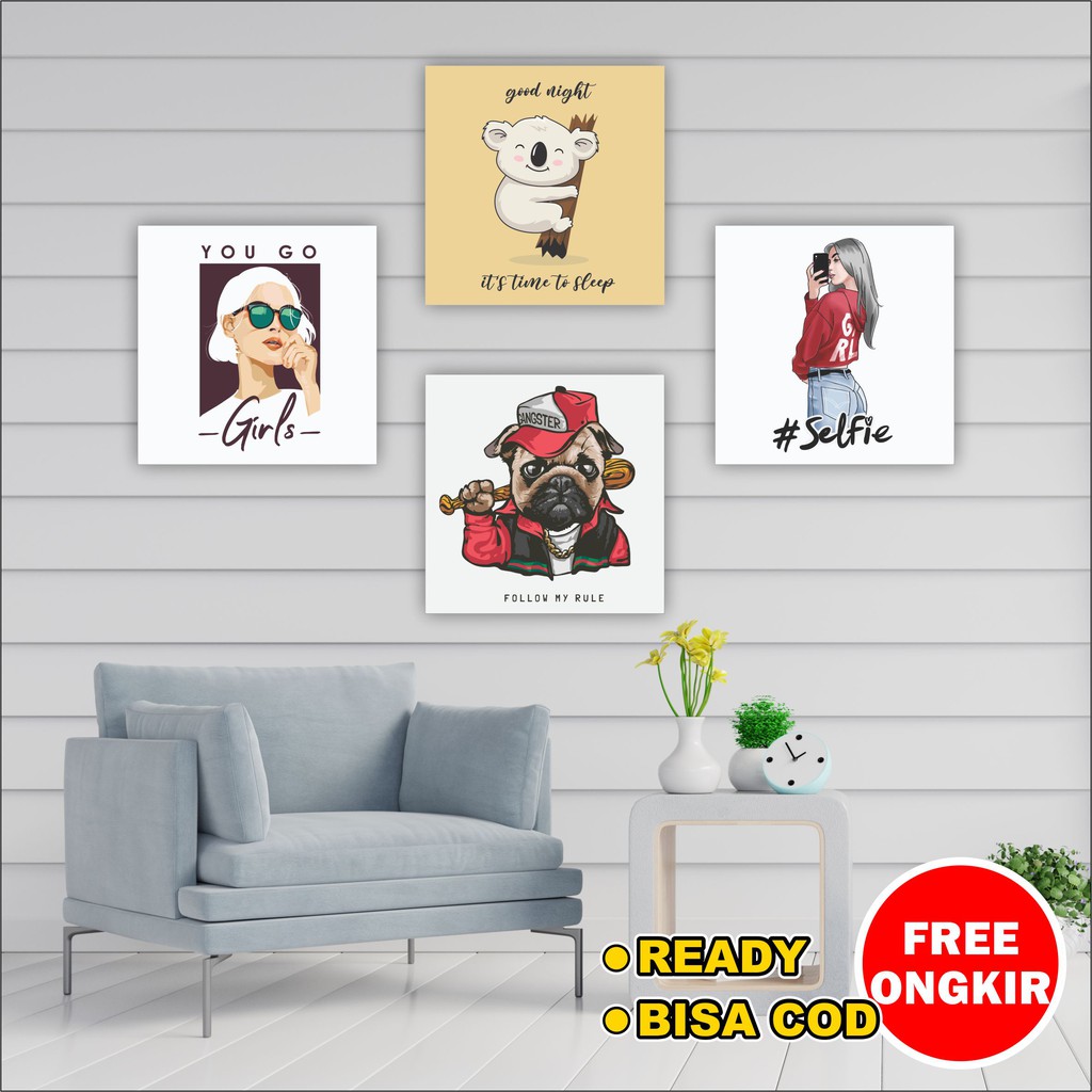 Pajangan dinding rumah dekorasi hiasan kamar wall decor Girl power quotes cewek walldecor poster mur