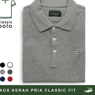  w5 Crocodile  CLAS Grey Baju Kaos  Kerah  Pria Men Polo 