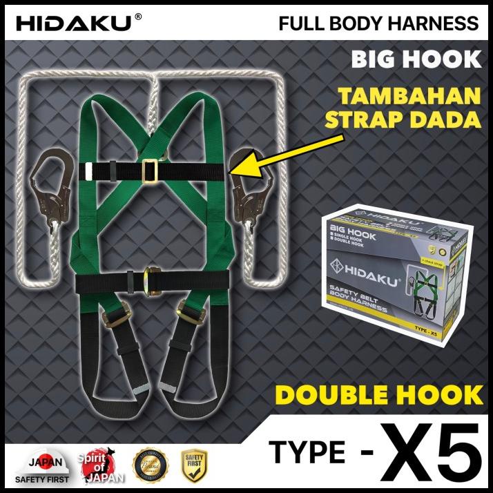 Full Body Harness Hidaku Type X5 Double Hook / Safety Belt Hidaku X5