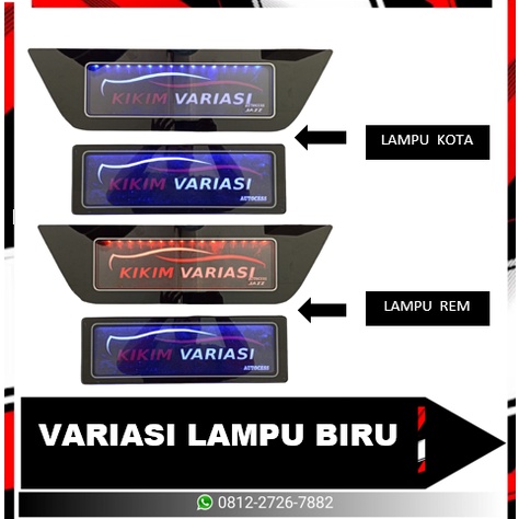 TEMPAT PLAT KHUSUS ALL NEW JAZZ 2020 + LAMPU (BIRU &amp; PUTIH)