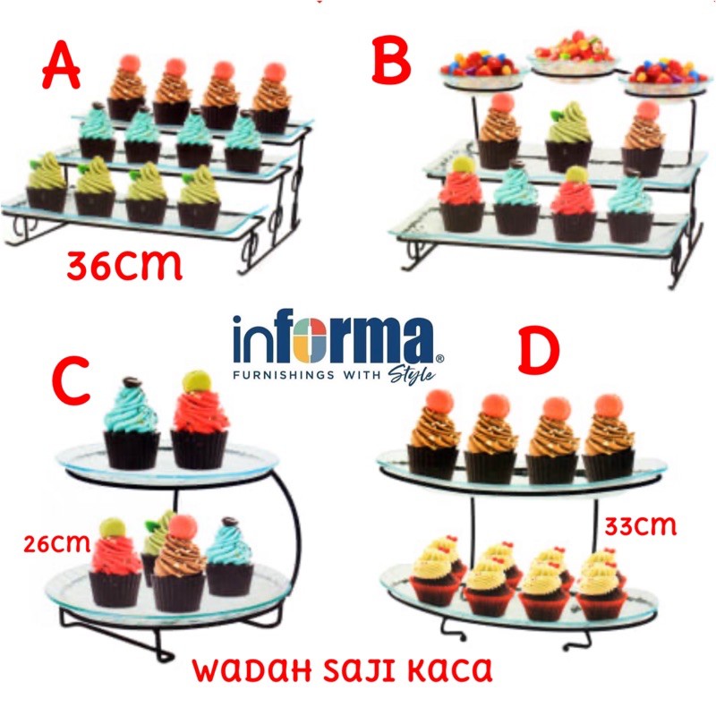 SALE LEBARAN KRISHOME Wadah Saji Marbel Tingkat Nampan Tray Kue Catering
