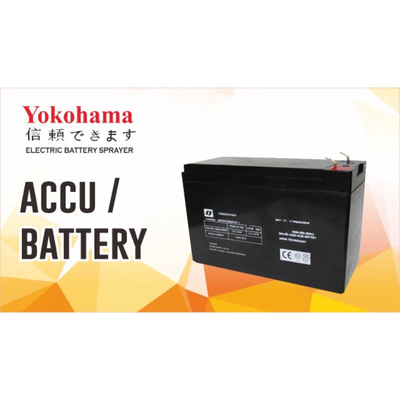 ACCU/AKI SPRAYER YOKOHAMA ORIGINAL 12V 8AH
