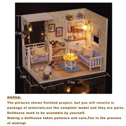 DIY Miniatur Rumah Mini DIY Miniature House Doll Rumah Boneka Kreatif