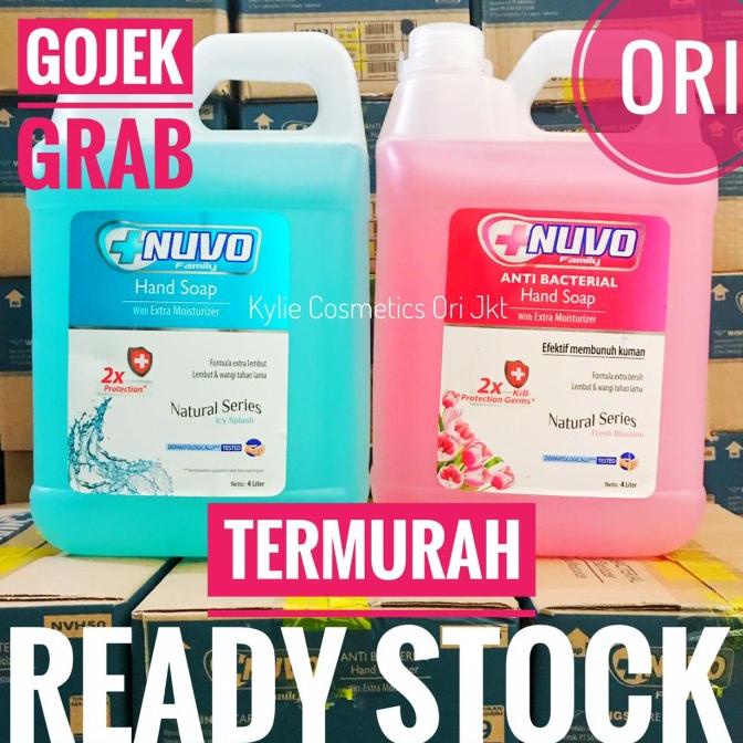 PERAWATAN KAKI TANGAN NUVO HAND SOAP / SABUN CUCI TANGAN JERIGEN 4 LITER 4L REFILL ORI READY BERKUAL