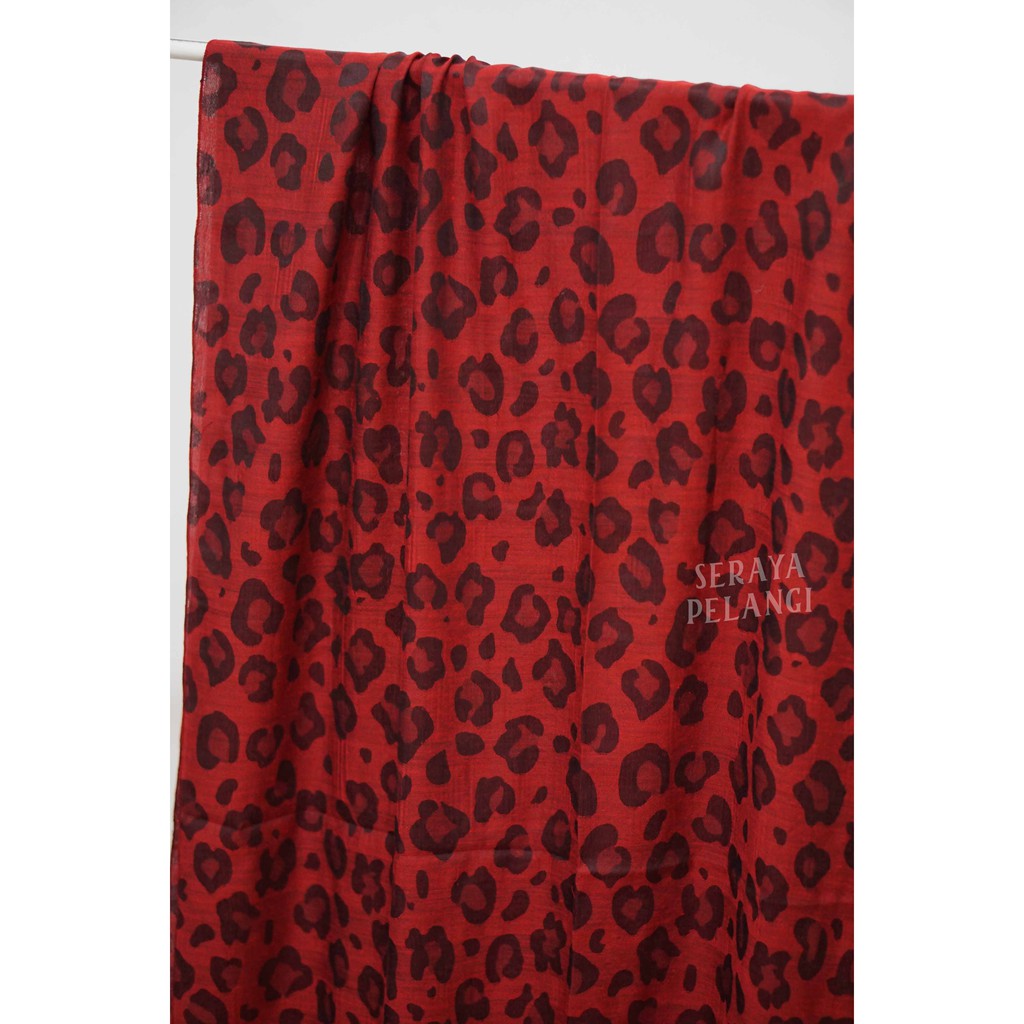 Pashmina Sutra Motif Animal Print Macan | Silk | Selendang | Scarf | Syal | Shawl | Pasmina Kashmir | Souvenir | Hadiah Ulang Tahun | Birthday Gift | Aksesoris Fashion Wanita | Import Quality | Grosir Murah