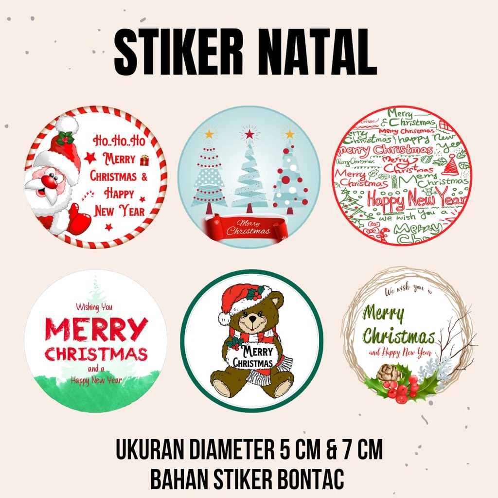 

Stiker Toples Hampers Natal Christmas Xmas