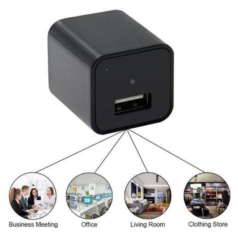 SPY CAM USB CHARGER ADAPTOR + MEMORY 8GB KAMERA PENGINTAI MINI HIDDEN CAMERA 1080 P FULL HD-8