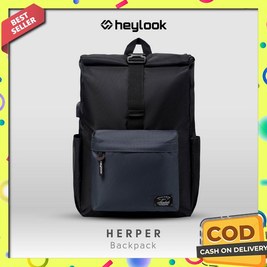 Tas Ransel Pria Wanita Warna Hitam Coklat Merah Navy Biru Tas Ransel S Heylook Official - (Free Cabl