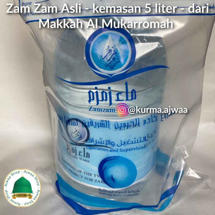 

Kkeanashop Air Zam Zam Galon 5 Liter Asli Makkah