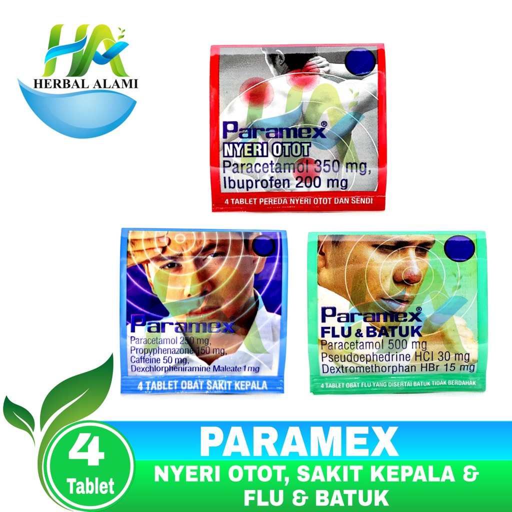 Paramex Sakit Kepala - Flu Batuk - Nyeri Otot isi 4 Kaplet