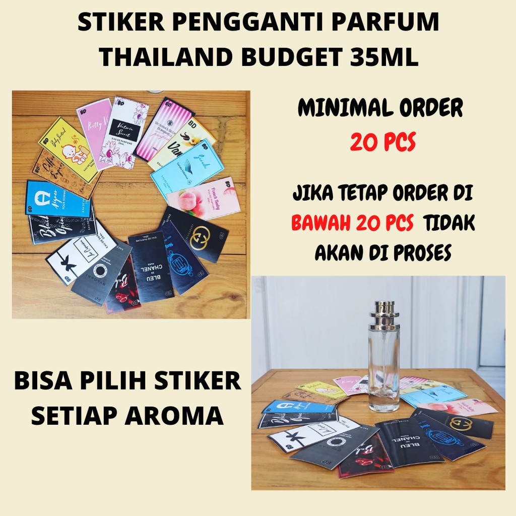 STIKER PENGGANTI PARFUM THAILAND BUDGET 35ML