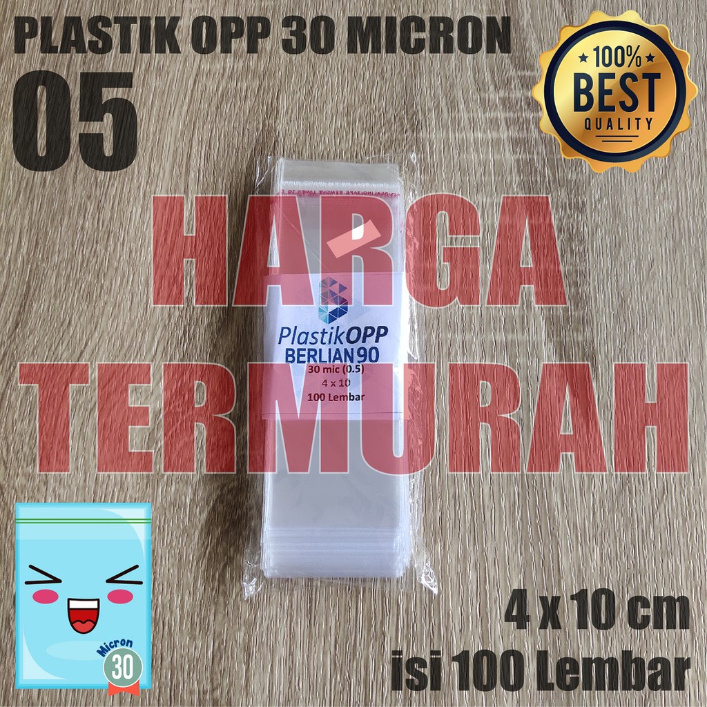 4 X 10 Plastik Opp Tebal 30 Micron (0,5) Plastik Kemasan / Plastik Undangan