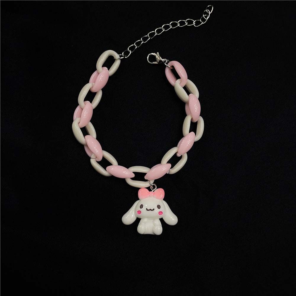 MXBEAUTY Personality Best Friend Bracelets Cute Acrylic Cartoon Bracelet Couples Korean Sweet Girls Big Ear Dog Simple Female Jewelry/Multicolor