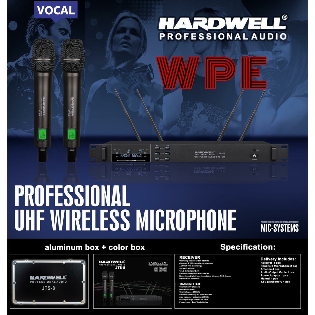 mic wireless hardwell jts 8 original hardwell jts8