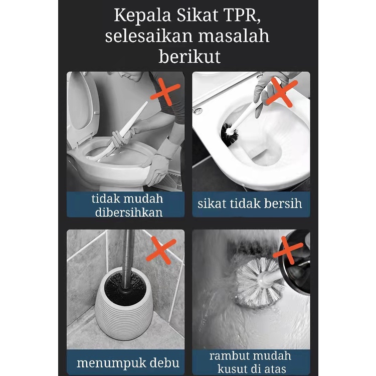 Goland Sikat WC Toilet Silikon Toilet Brush Sikat Pembersih Kamar Mandi Sikat Toilet