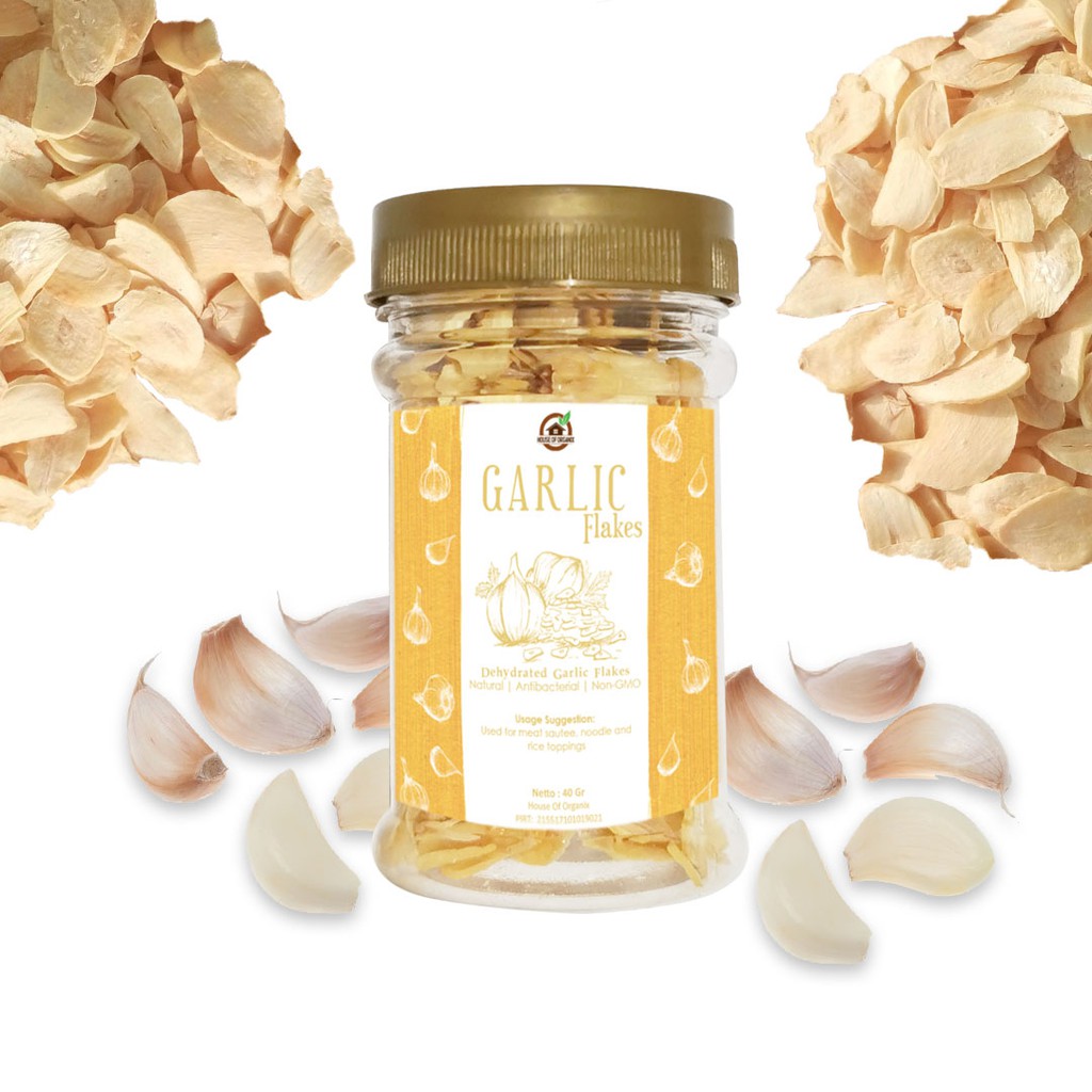 House Of Organix Dehydrated Garlic Flakes 40 Gr