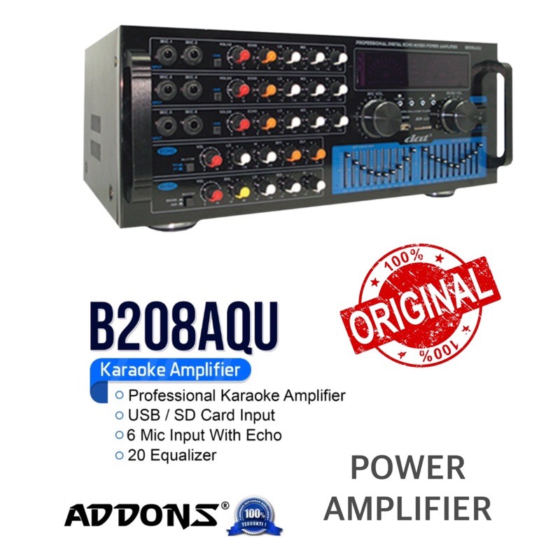 POWER Amplifier karaoke Addons Dat 208 ORIGINAL