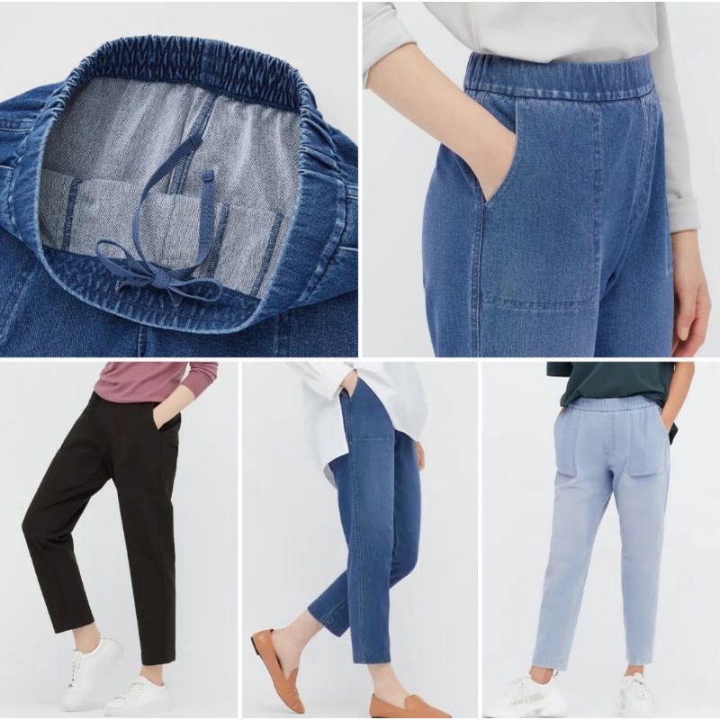 Celana jersey denim woman uniqlo