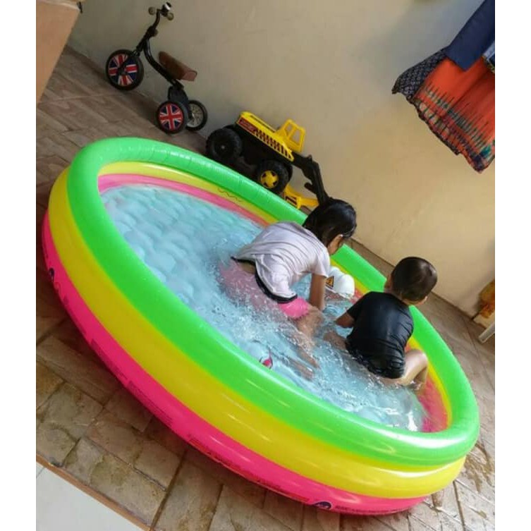 Kolam renang anak pelangi besar Bestway 152cm 51103 ...