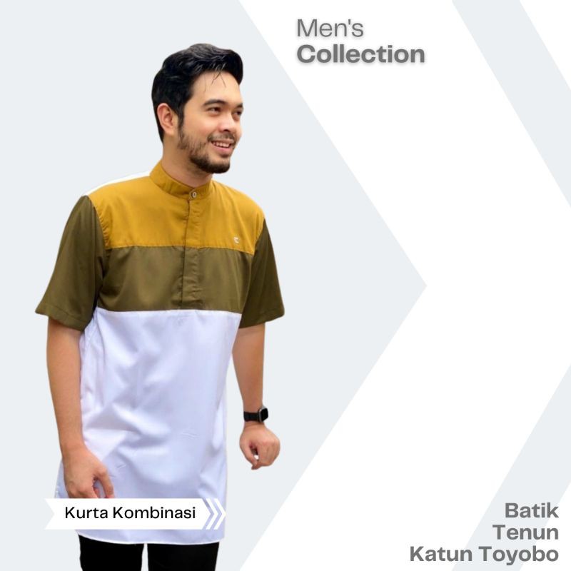 kurta kombinasi batik tenun