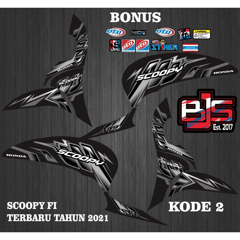 Striping scoopy fi - Stiker Decal scoopy fi 2020-2021 kode 2