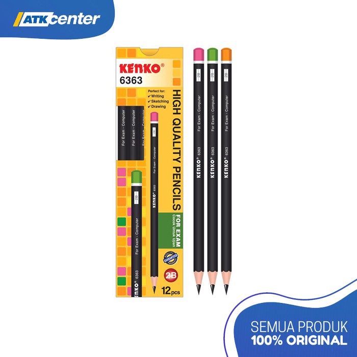 

Pensil 2B Kenko 6363 Mateblack (isi 3 pcs)