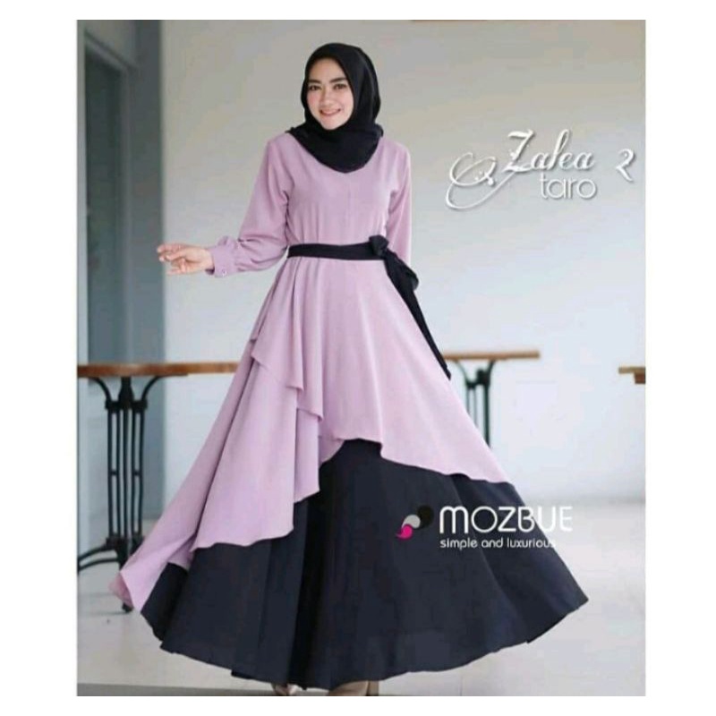 Zalea maxy dress model terlaris size S,M,L,XL gamis wanita gamis muslimah gamis kekinian gamis terbaru-3