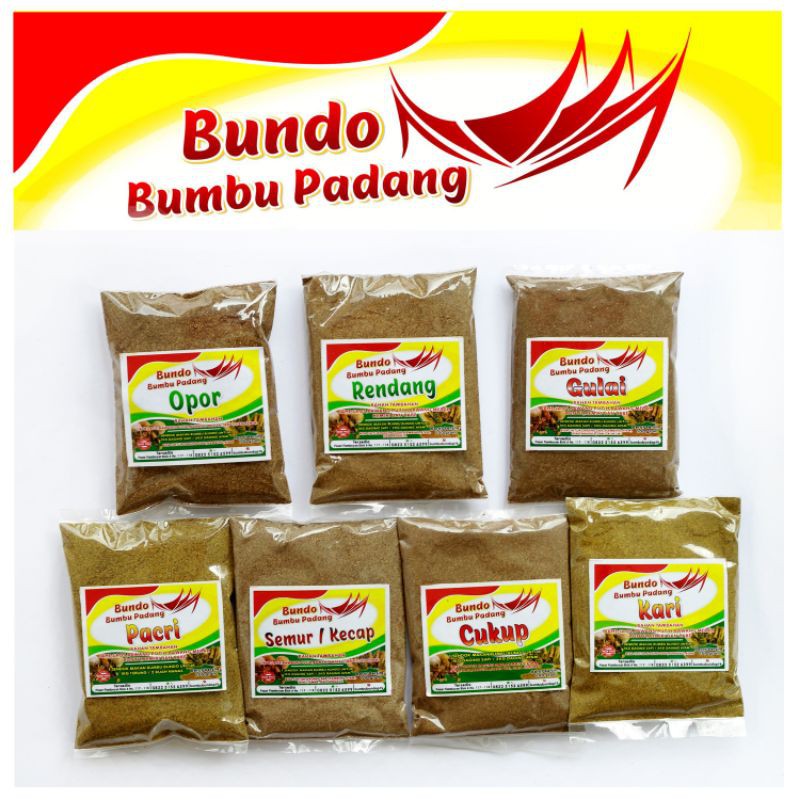 

Rempah Rendang Padang / Kari / Gulai / Opor / Cukup / Semur, kecap / Pacri