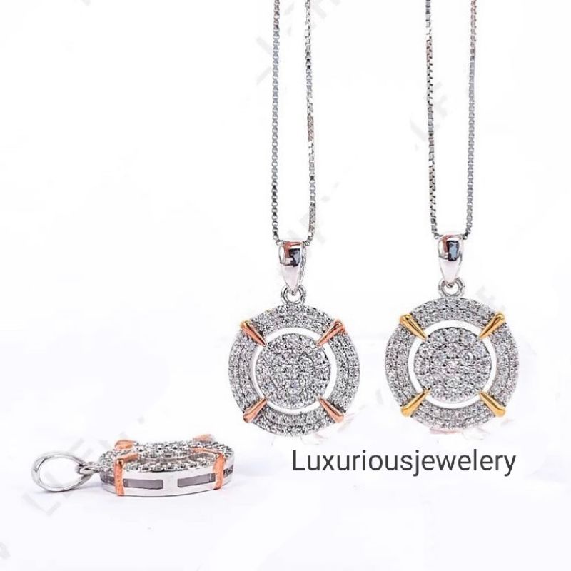 Luxuriousjewelery- Liontin import mewah cubic zirconia premium