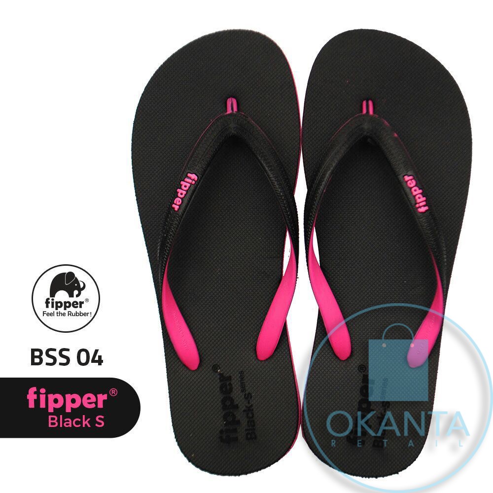 Sandal Fipper Black Series S - Black Pink [BSS 04] - ORIGINAL