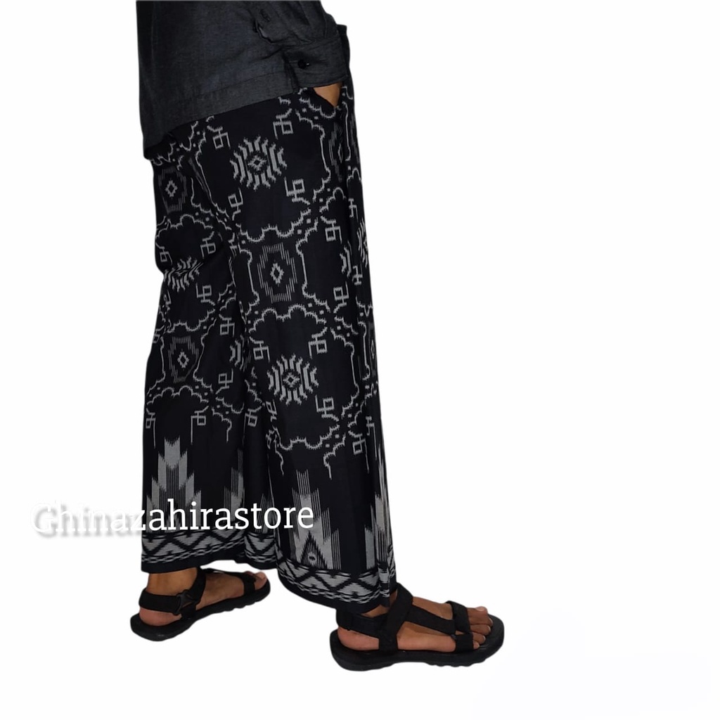 Sarung Celana Dewasa Motif Bali Hitam Wadimor Original