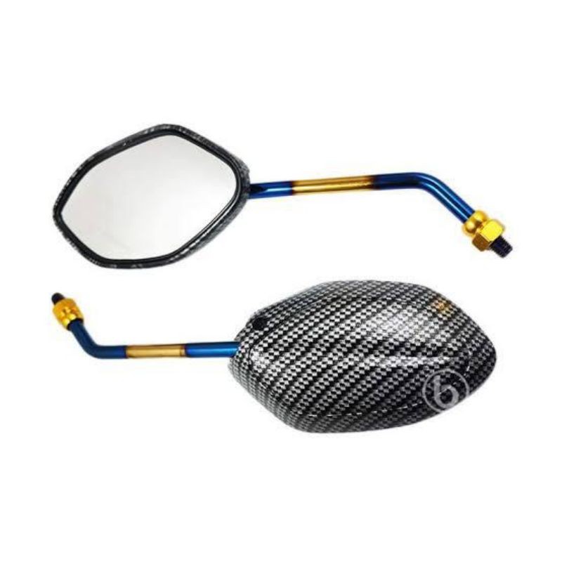 Spion Motor Beat Karbon Tangkai Bakaran Sepion Karbon Beat Tuton Tangkai Panjang