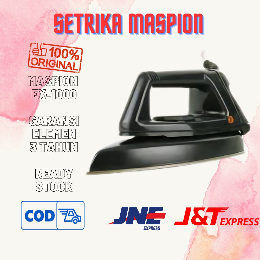 SETRIKA LISTRIK MASPION EX-1000  / SETRIKA STEAMER / STRIKA MASPION MURAH