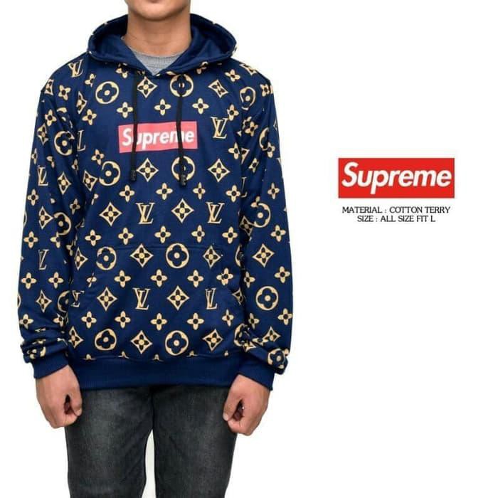jaket hoodie supreme original