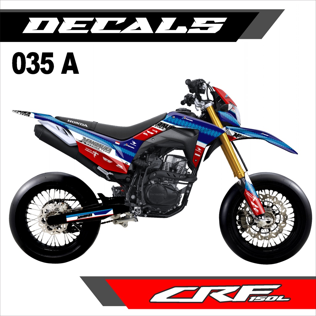 Decal Sticker - Dekal Striping Fullbody CRF 150 L Design MANDALIKA Racing Team - 035
