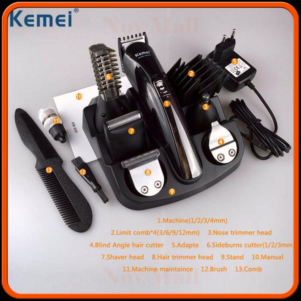 Alat Cukur Elektrik 6 in 1 Hair Trimmer Shaver - KM-600