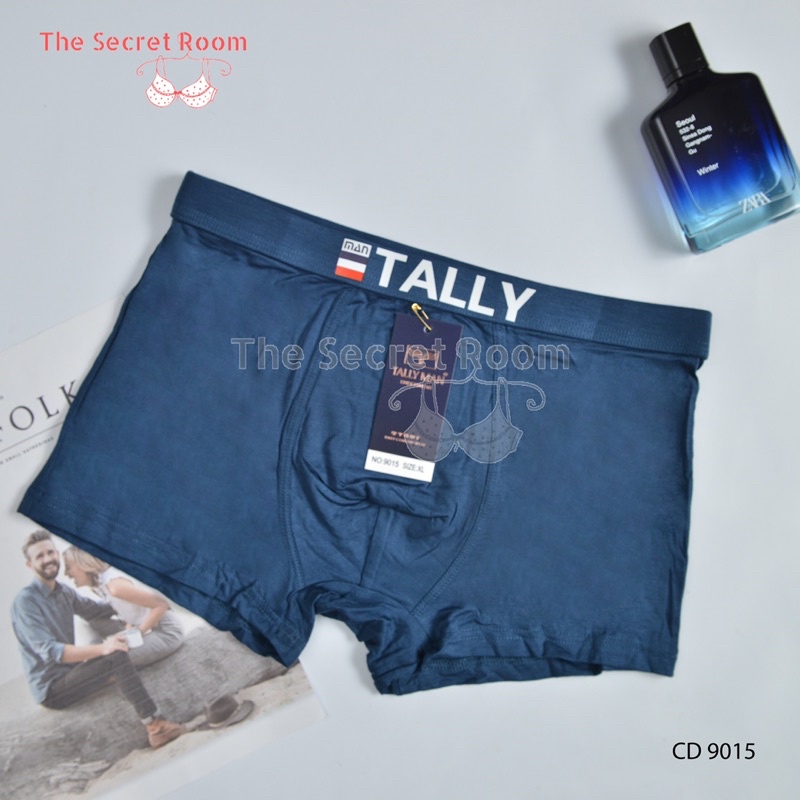 TALLY CD CELANA DALAM BOXER COWOK PRIA 9015 I BAHAN KATUN I SIZE M - XXL | HARGA PER PCS