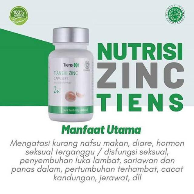 Cara minum zinc tiens penggemuk