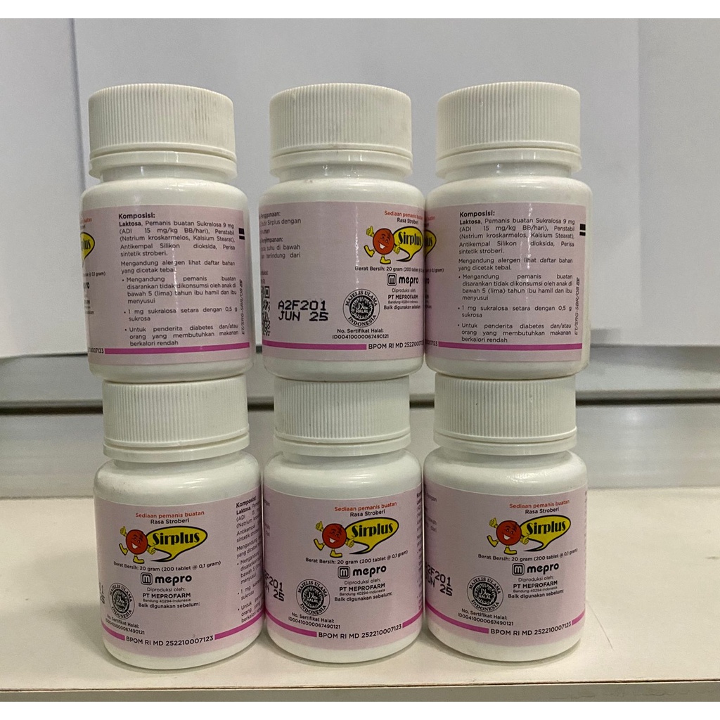 Sirplus Tablet Strawberry Per Pot 200 Tablet