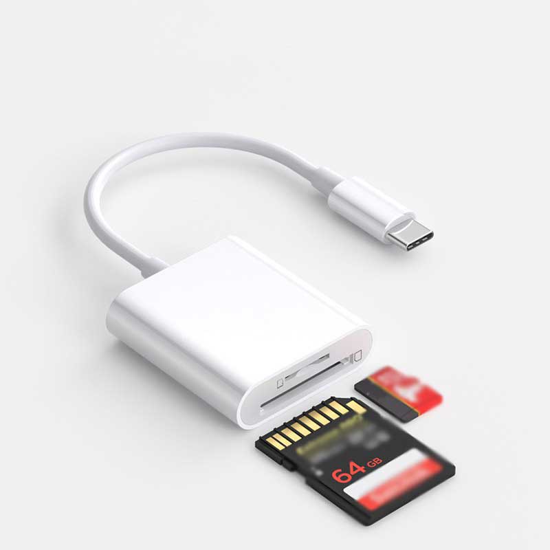 Sd / TF Card Reader / Konverter Usb Tipe-C 2 In 1 Multifungsi Portable Untuk Handphone / Tablet