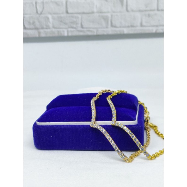 GELANG MODEL KOYE LISTRING V ( FUZI) /GELANG PERAK ASLI SILVER 925 LAPIS EMAS/ GELANG FASHION WANITA TERBARU