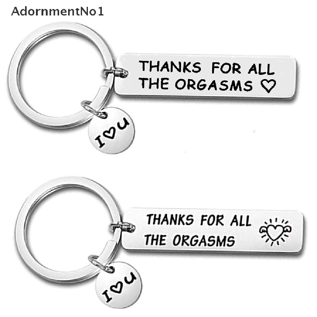 (AdornmentNo1) Gantungan Kunci Tulisan Thank for All The Orgasms I Love You Untuk Pasangan