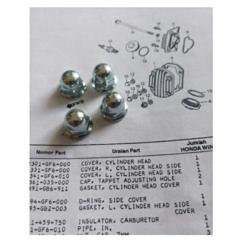 Mur head blok head honda win 100 astrea grand prima star legenda supra