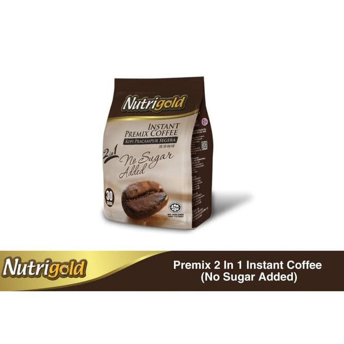 

PROMO Nutrigold Instant Premix Coffee 2 in 1/ No Sugar Added 30 Stick Sashet