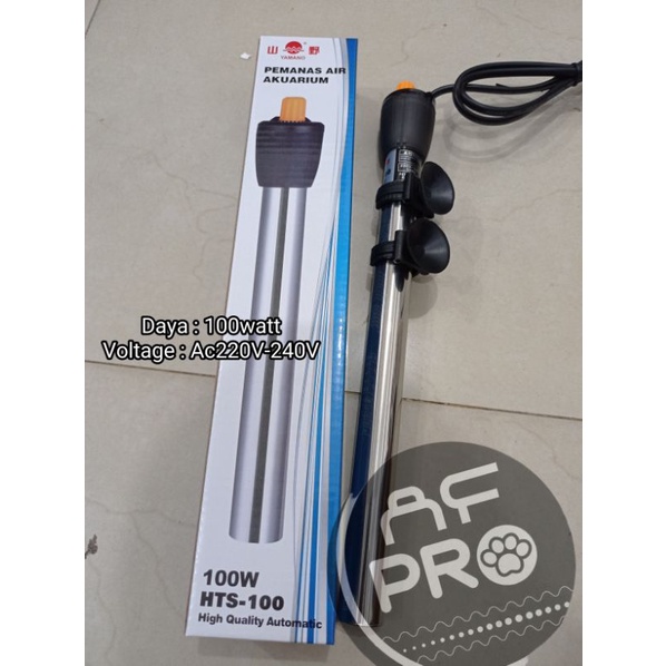 Pemanas air aquarium HEATER YAMANO STAINLESS 100WATT